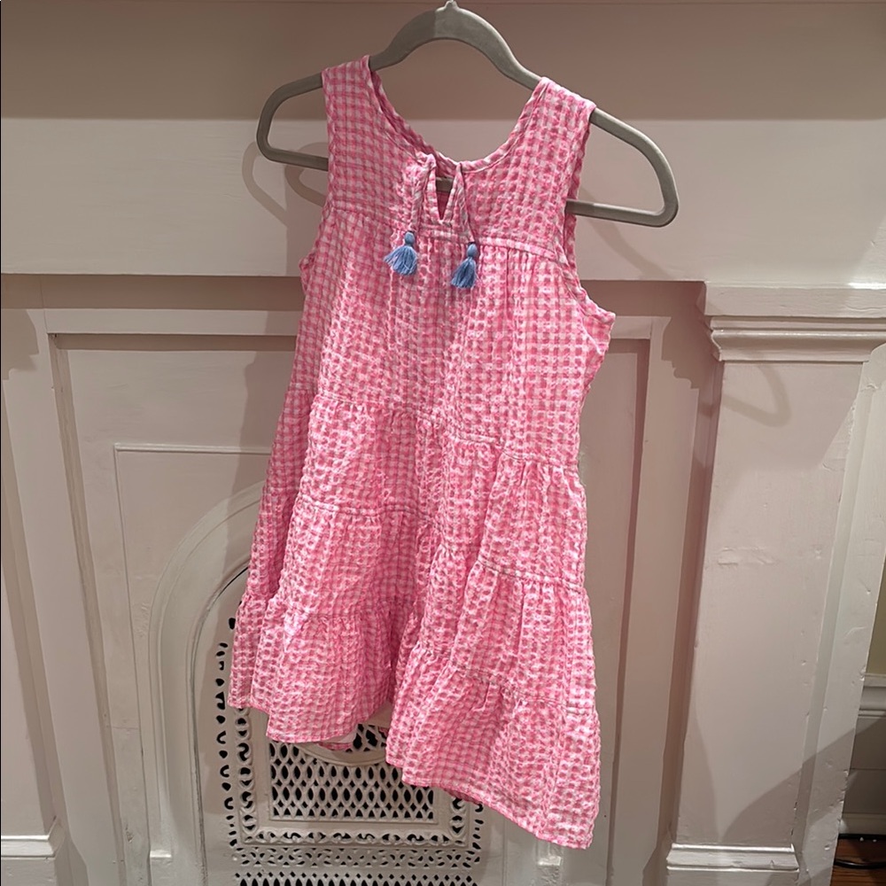 Hatley Pink Ruffled Sundress Scoop Neck Sleeveless